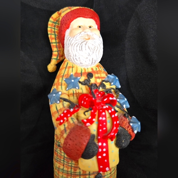 St. Nick in Yellow Plaid Coat w/Gifts Signed ES 1st edition #3 China 1997 - Picture 2 of 9